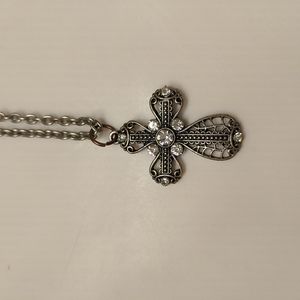 Cross necklace and earrings